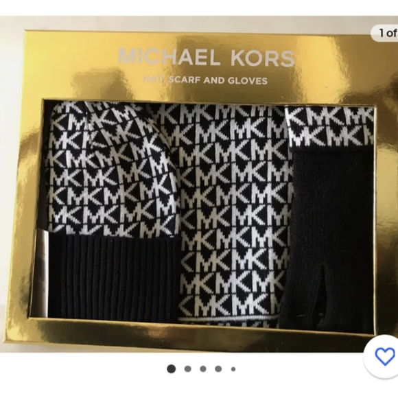 Michael kors ladies piece scarf hat and gloves set